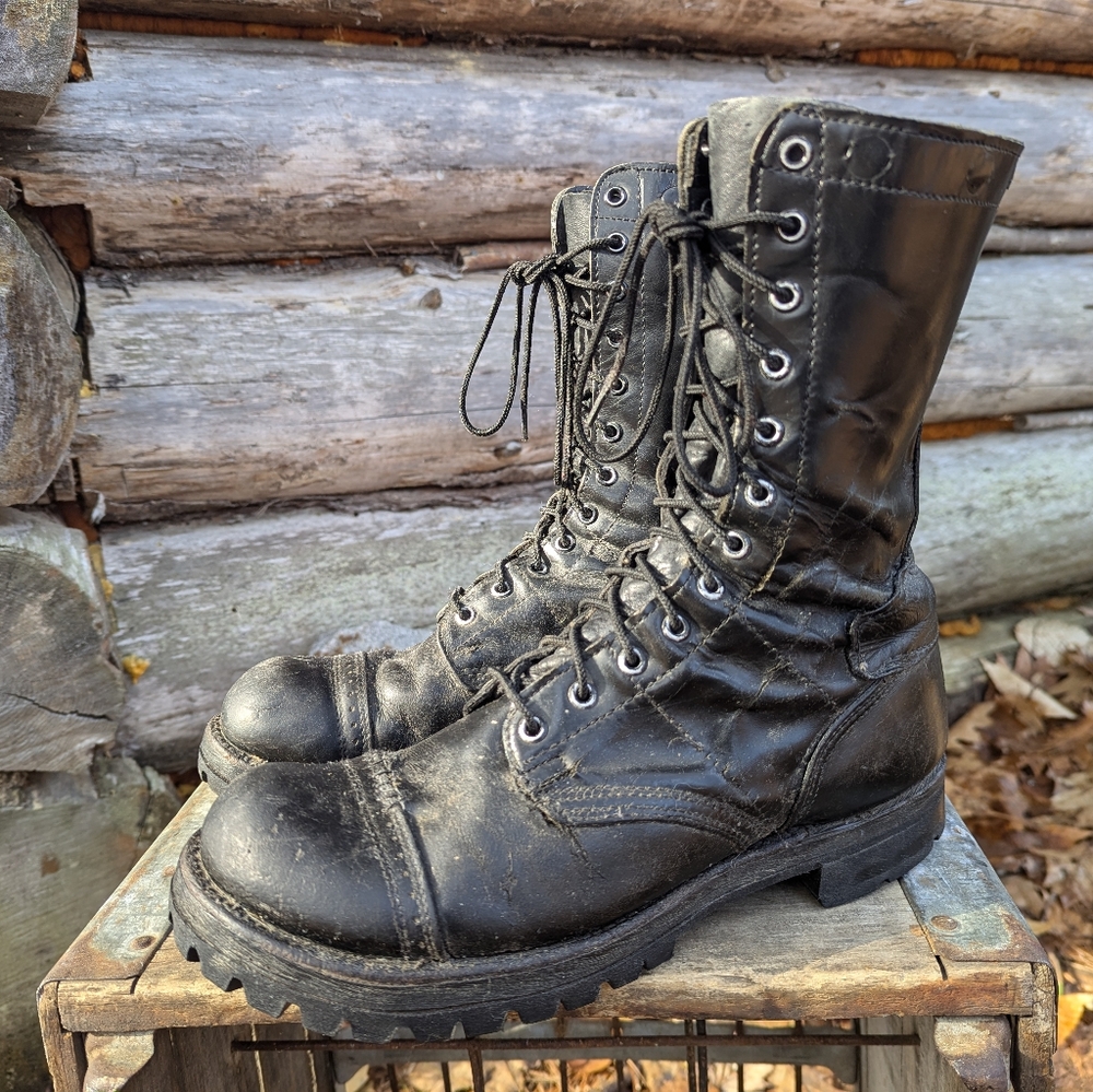 Corcoran Vintage Punk Boots! US Combat Jump Boots 9.5fit like a 10. Resoled 90s